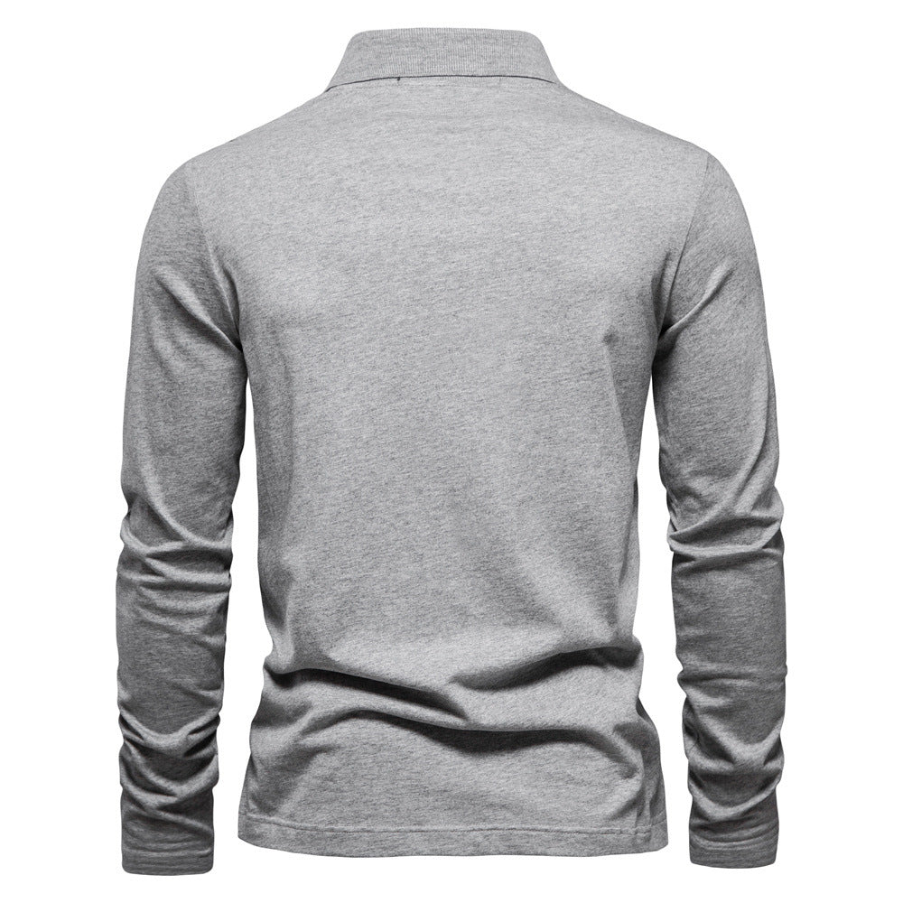 Men's Polo Zipper Long Sleeve Outdoor Shirts | PL212