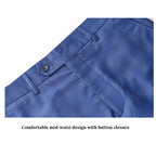 3-teiliger Herrenanzug Slim Fit, karierter Smoking, dunkelblau, Business-Hochzeitskleid, klassisches Herren-Anzug, Jacke, Hose, Weste | 9812-59