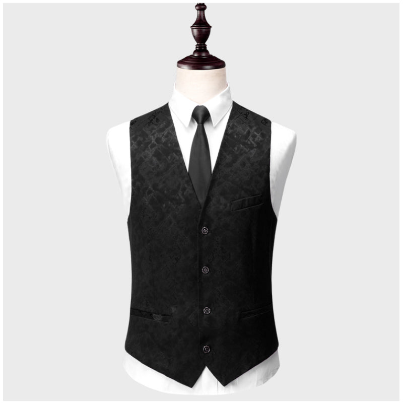 Bedruckter 3-teiliger Freizeitanzug für Herren, Smart &amp; Slim Fit, 2 Knöpfe, Kleid | 3002-991