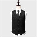 Bedruckter 3-teiliger Freizeitanzug für Herren, Smart &amp; Slim Fit, 2 Knöpfe, Kleid | 3002-991