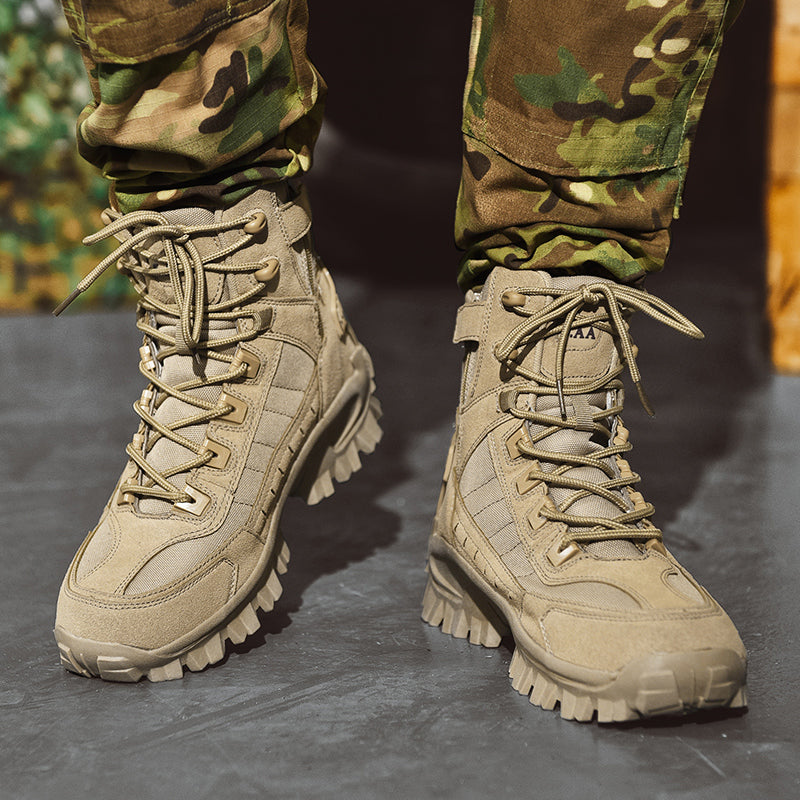 Bottes tactiques militaires pour forces spéciales en cuir pour hommes | B21 