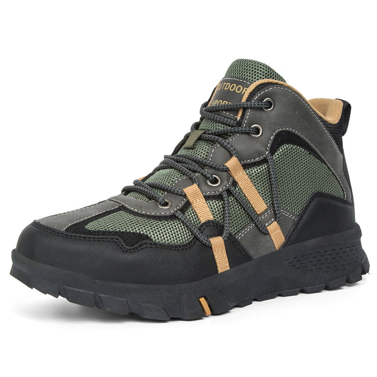 Chaussures de randonnée et de camping pour hommes, vert armée | 762