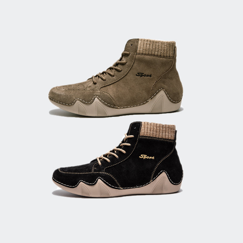 Herren Handgenähte Casual Schnürstiefeletten Fahrschuhe-20303