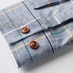 Slim-Fit Langarmhemd aus kariertem Twill für Herren