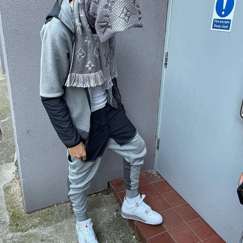 Herren Trainingsanzug Sportlich Durchgehender Reißverschluss Lässiger Sport Jogging Gym Sweatsuit | 21420
