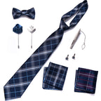 8-teiliges klassisches Herren-Krawattenset aus Seide mit Paisley-Streifen, Geschenkbox | LB202