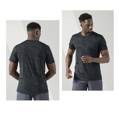 T-shirt sans étiquette pour homme en élasthanne à séchage rapide, pour course à pied, sport, ras du cou, gym, fitness, performance, sous-vêtement | 2207