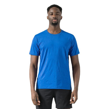 T-shirt sans étiquette pour homme en élasthanne à séchage rapide, pour course à pied, sport, ras du cou, gym, fitness, performance, sous-vêtement | 2207