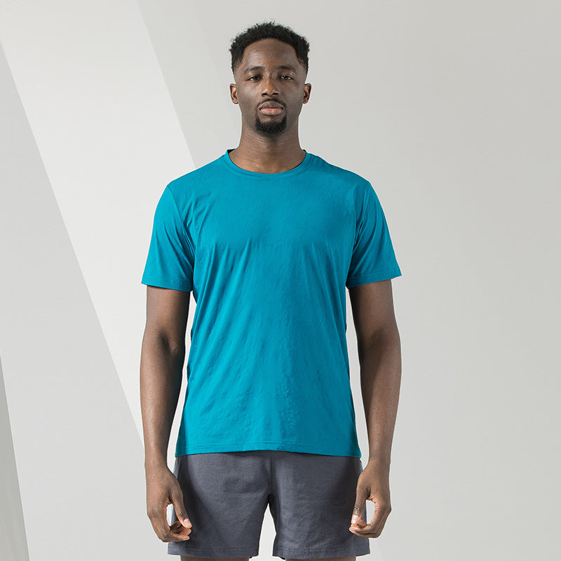 T-shirt sans étiquette pour homme en élasthanne à séchage rapide, pour course à pied, sport, ras du cou, gym, fitness, performance, sous-vêtement | 2207