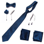 8-teiliges klassisches Herren-Krawattenset aus Seide mit Paisley-Streifen, Geschenkbox | LB202