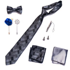 8-teiliges klassisches Herren-Krawattenset aus Seide mit Paisley-Streifen, Geschenkbox | LB202