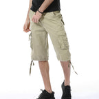 Vielseitige Cargo-Shorts aus Twill mit mehreren Taschen für Herren - A082