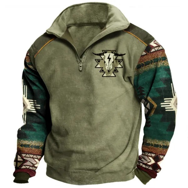 Herren-Cowboy-Revers-Sweatshirt | M6S0 