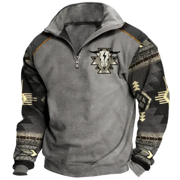 Herren-Cowboy-Revers-Sweatshirt | M6S0 