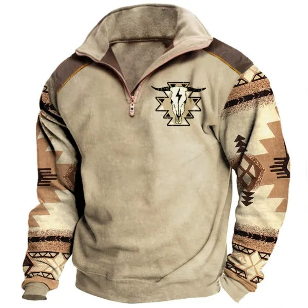 Herren-Cowboy-Revers-Sweatshirt | M6S0 