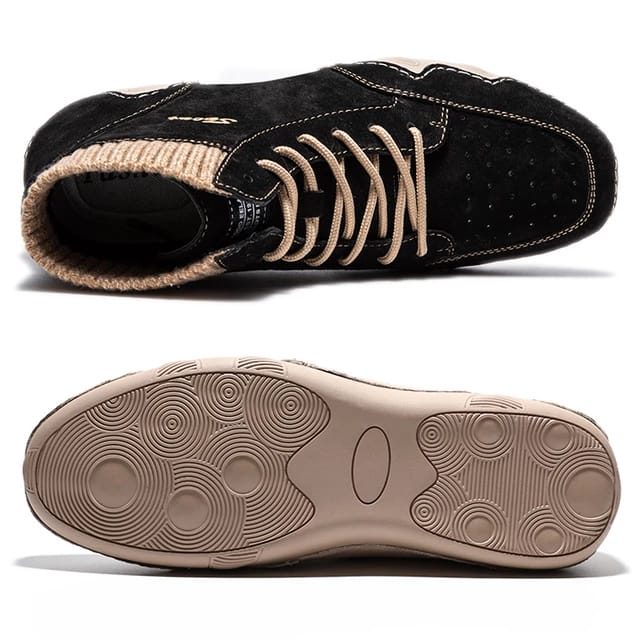 Herren Handgenähte Casual Schnürstiefeletten Fahrschuhe-20303