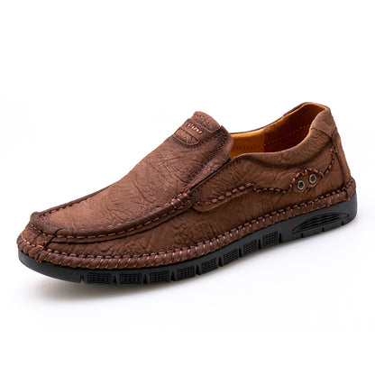 Mocassini in pelle da uomo, scarpe con tacco, slip on, mocassini | 88138 