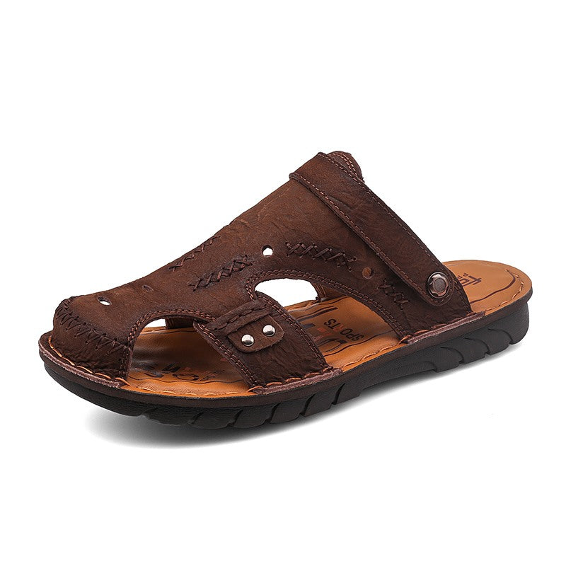 Men's Summer Breathable Casual Leather Sandals | 7101