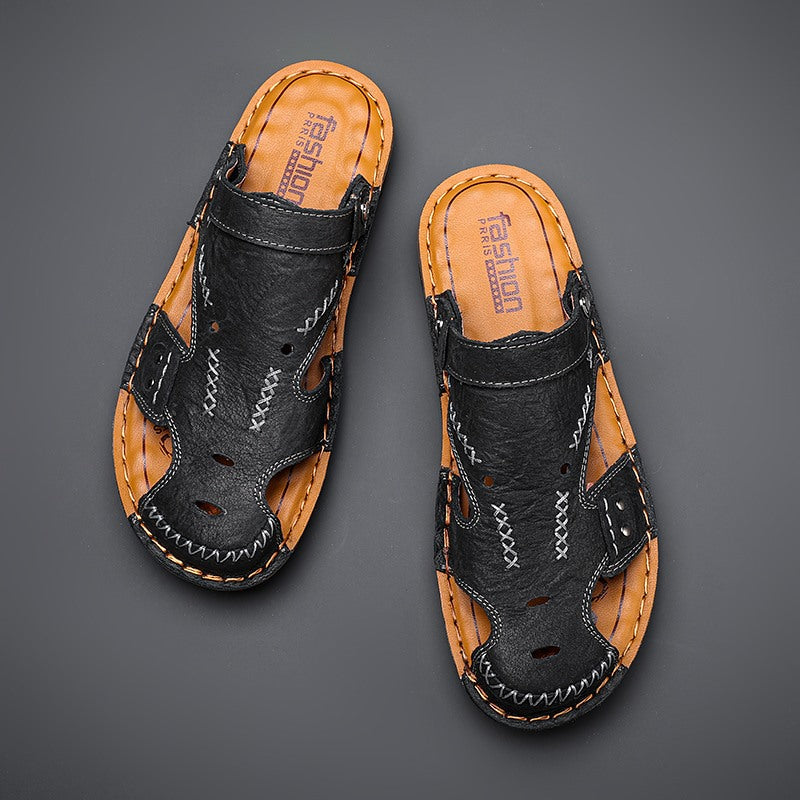 Men's Summer Breathable Casual Leather Sandals | 7101