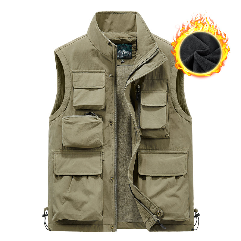 Ärmellose Herrenjacke mit mehreren Taschen | 8066A