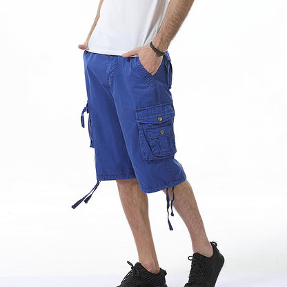 Short cargo polyvalent en sergé multi-poches pour homme - A082