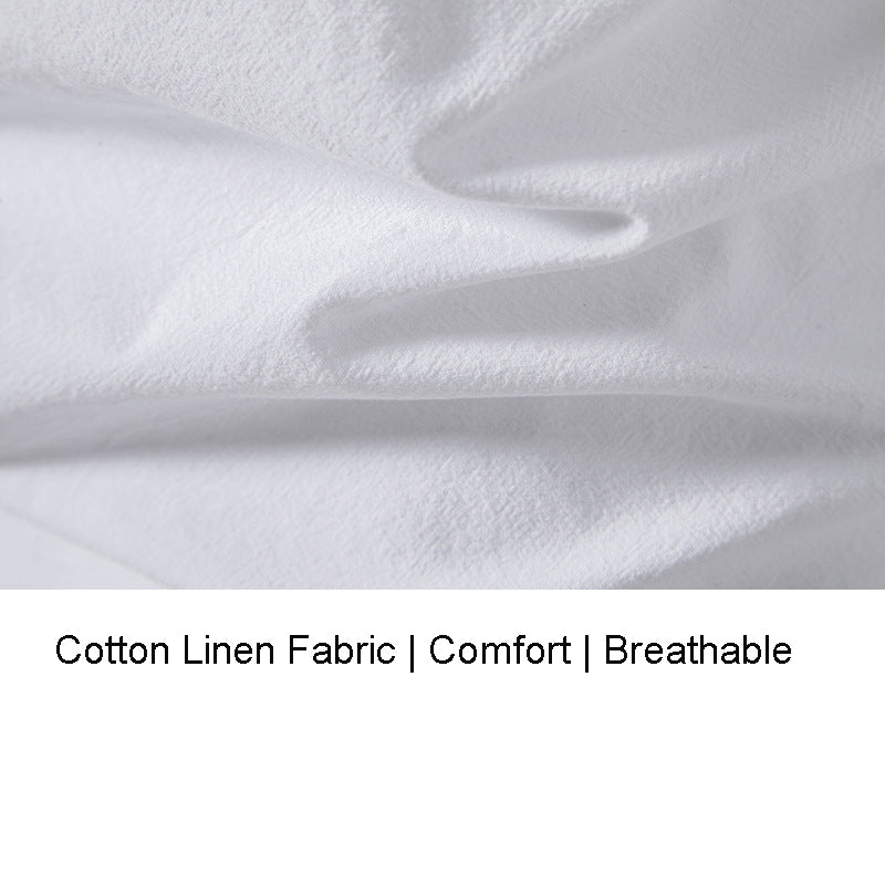 Herren V-Ausschnitt Kordelzug Baumwolle Leinen Henley Shirt Langarm Hippie Casual Beach T Shirts | A275