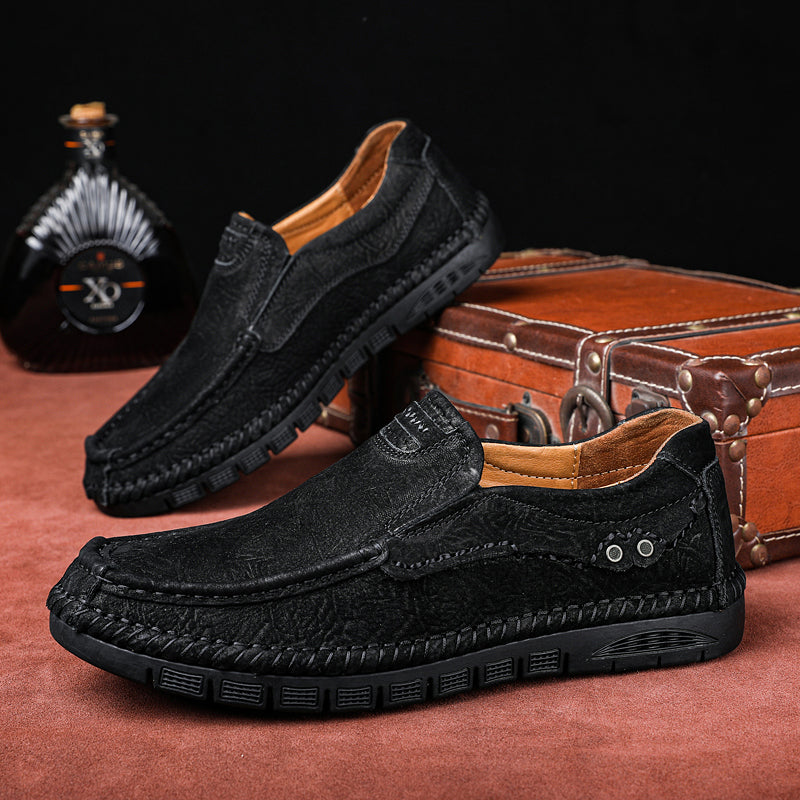 Mocassini in pelle da uomo, scarpe con tacco, slip on, mocassini | 88138 