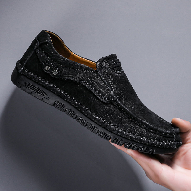 Mocassini in pelle da uomo, scarpe con tacco, slip on, mocassini | 88138 