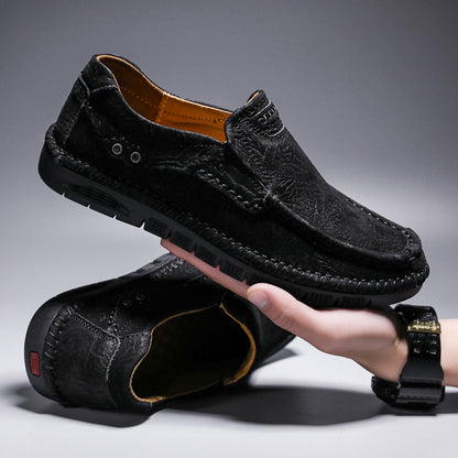 Mocassini in pelle da uomo, scarpe con tacco, slip on, mocassini | 88138 