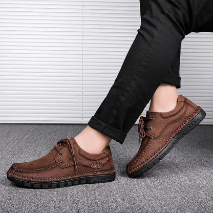 Scarpe casual con lacci in vera pelle da uomo, calzature per il tempo libero | 88139