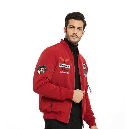 Vestes pour hommes - Veste bomber coupe-vent à fermeture éclair intégrale Manteaux rembourrés chauds d'hiver Vêtements d'extérieur | 5501