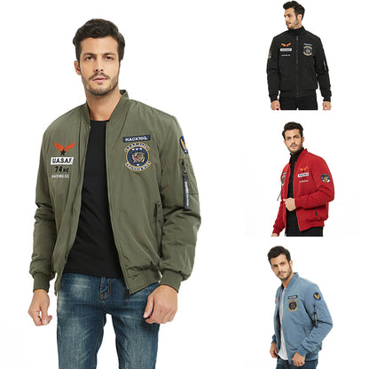 Vestes pour hommes - Veste bomber coupe-vent à fermeture éclair intégrale Manteaux rembourrés chauds d'hiver Vêtements d'extérieur | 5501