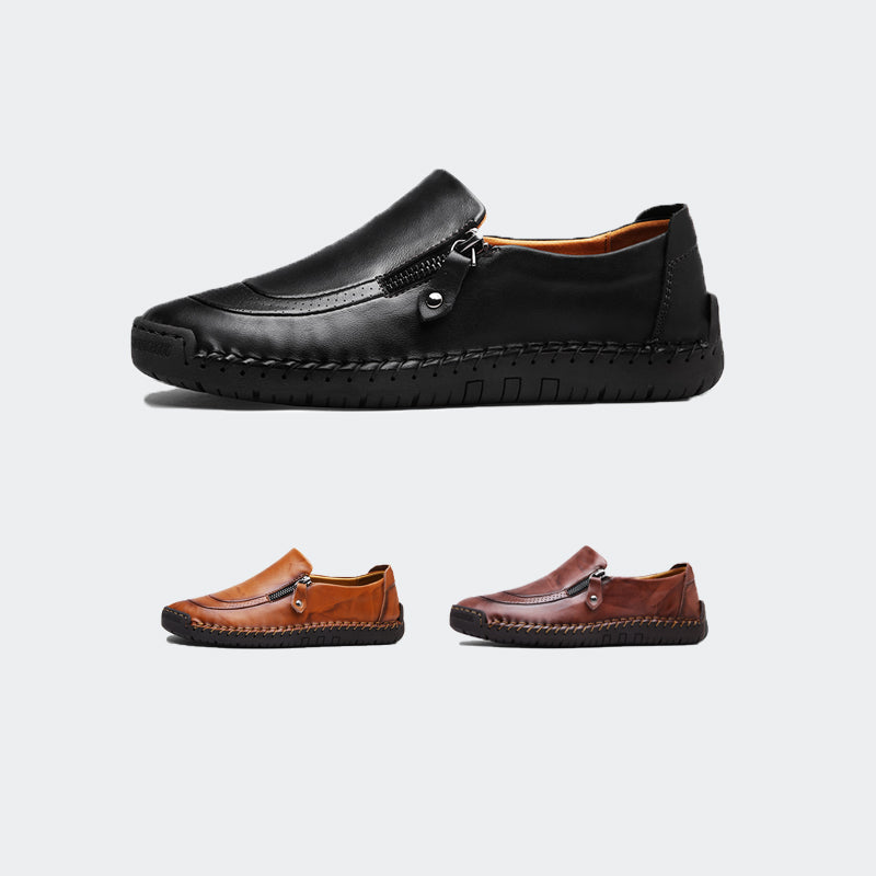 Herren Freizeitschuhe zum Fahren mit Reißverschluss, Slipper -5709