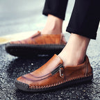 Herren Freizeitschuhe zum Fahren mit Reißverschluss, Slipper -5709