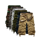 Herren Cargo-Shorts unter dem Knie, mehrere Taschen, 3/4-Capri-Shorts, lang, 5820