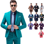 Premium Cotton Blend Gents Suit Smart Fit Suits Work Wedding Casual Business Tuxedo 2 Piece Set