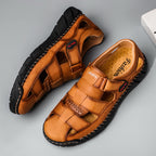 Herren-Sportsandalen aus Leder mit geschlossener Zehenpartie -71712