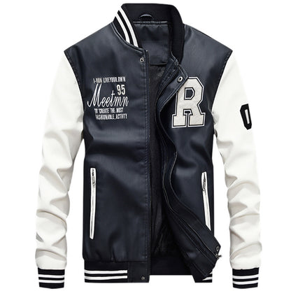 Mens Varsity College Jacket Baseball Bomber Jacket Vintage Sweatshirt  | 7701