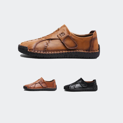 Mocassins plats décontractés en cuir pour hommes - 7808