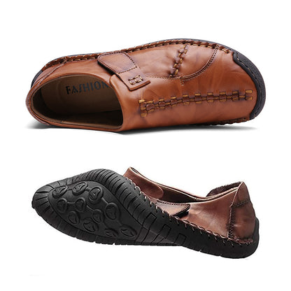 Mocassins plats décontractés en cuir pour hommes - 7808