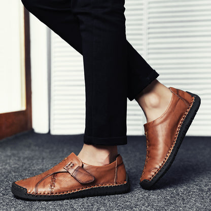 Mocassins plats décontractés en cuir pour hommes - 7808