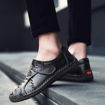 Mocassins plats décontractés en cuir pour hommes - 7808