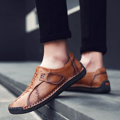 Mocassins plats décontractés en cuir pour hommes - 7808