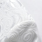 Herren-Smokingjacke mit schwarzem Blumenmuster und Paisley-Schalrevers, Blazer für Abendessen, Abschlussball, Hochzeit | 8660-700 