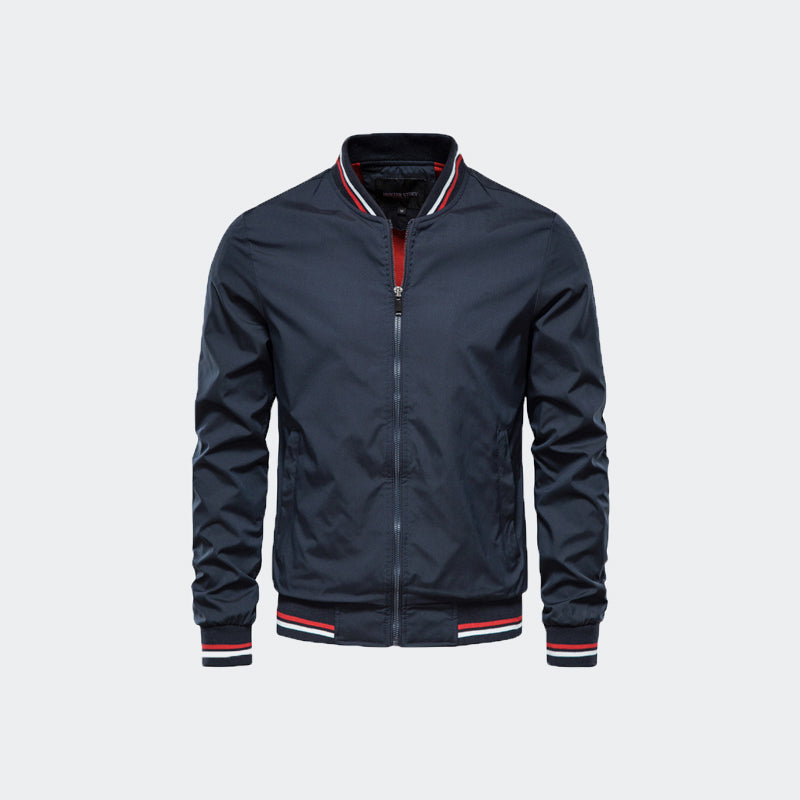 Herren Bomberjacken Frühling Herbst Full Zip Active Coat Outwear-8831