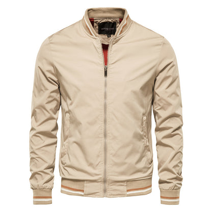 Men's Bomber Jackets Spring Fall Full Zip Active Coat Outwear-8831