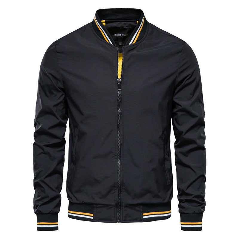Herren Bomberjacken Frühling Herbst Full Zip Active Coat Outwear-8831
