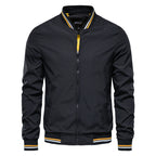 Herren Bomberjacken Frühling Herbst Full Zip Active Coat Outwear-8831