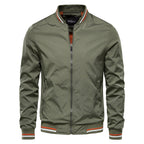 Herren Bomberjacken Frühling Herbst Full Zip Active Coat Outwear-8831
