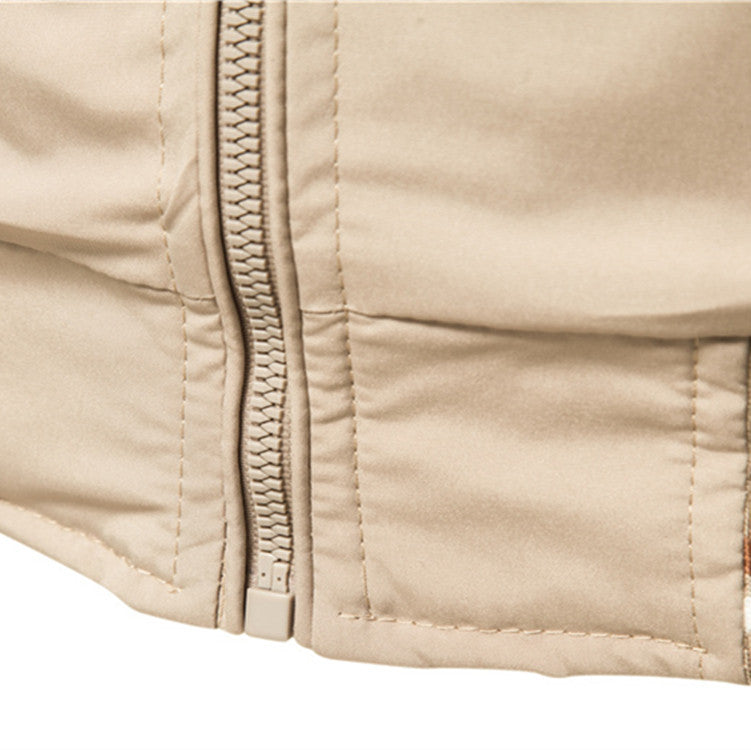 Herren Bomberjacken Frühling Herbst Full Zip Active Coat Outwear-8831